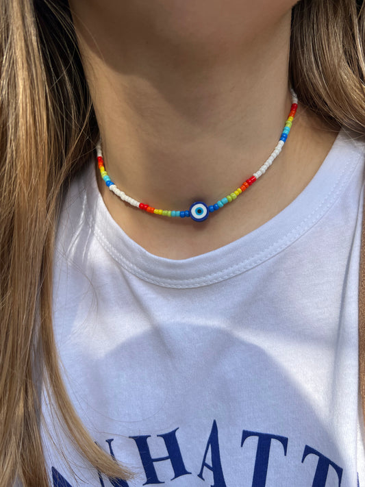 Rainbow Eye Necklace