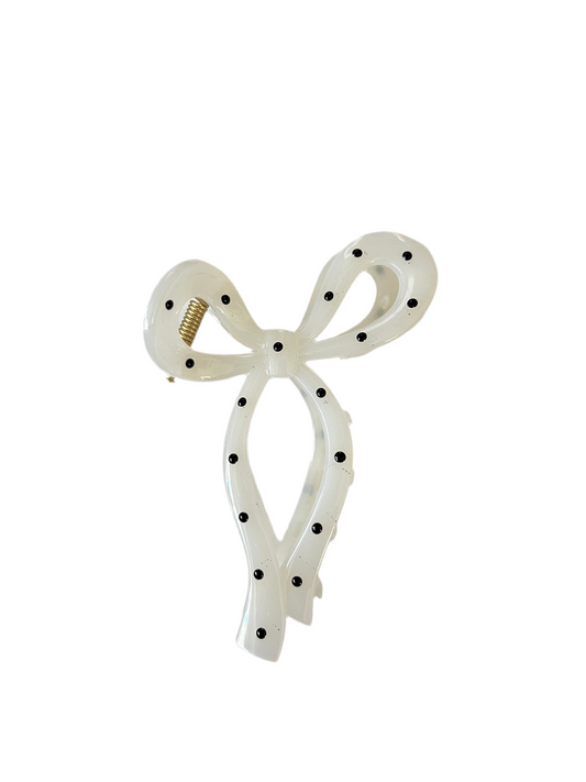 Bow Polka Dot Clip 2 Colors