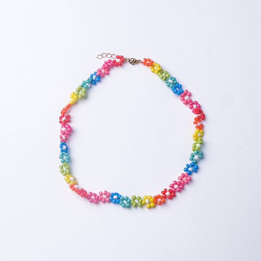 Rainbow Daisy Necklace