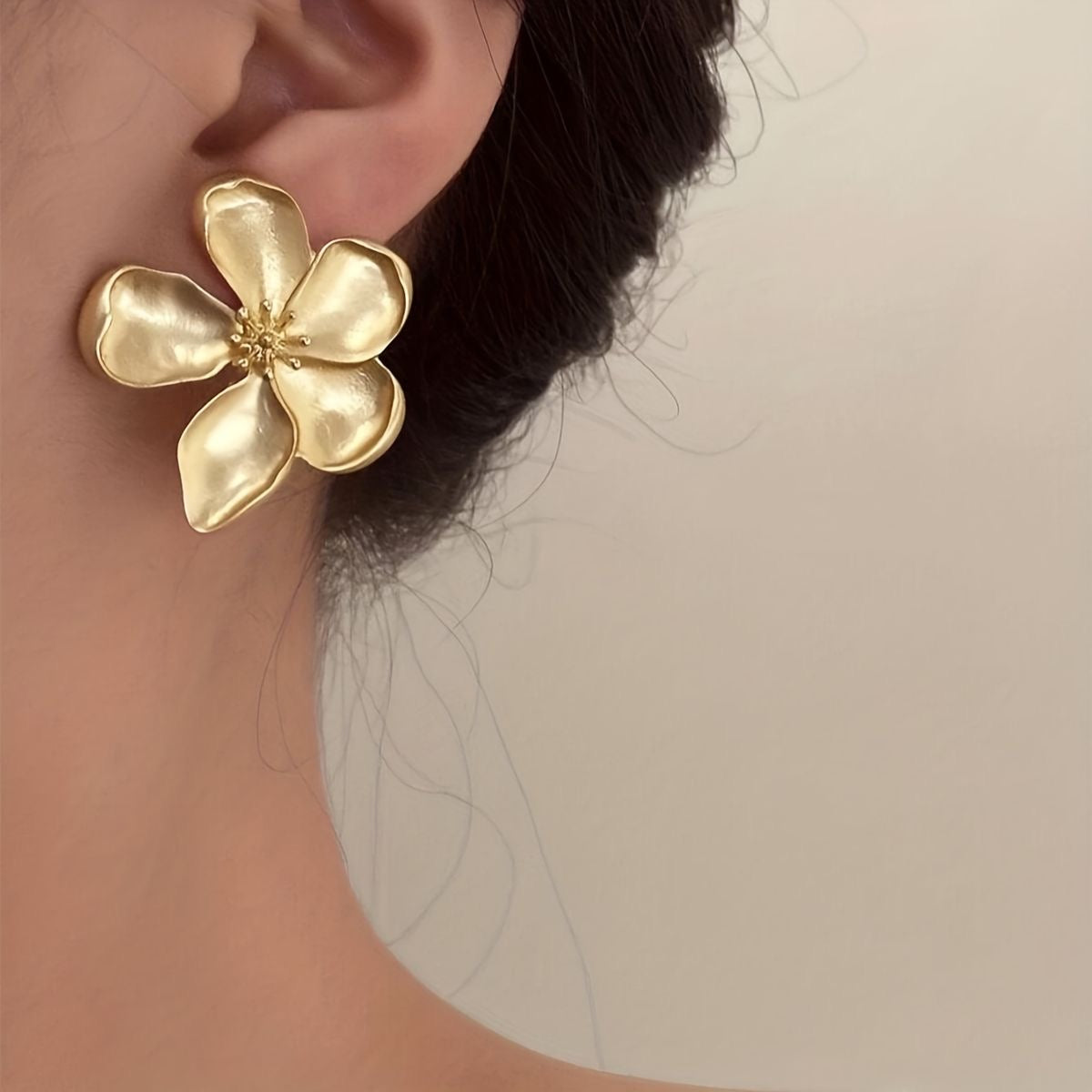 Gold Flower Earrings