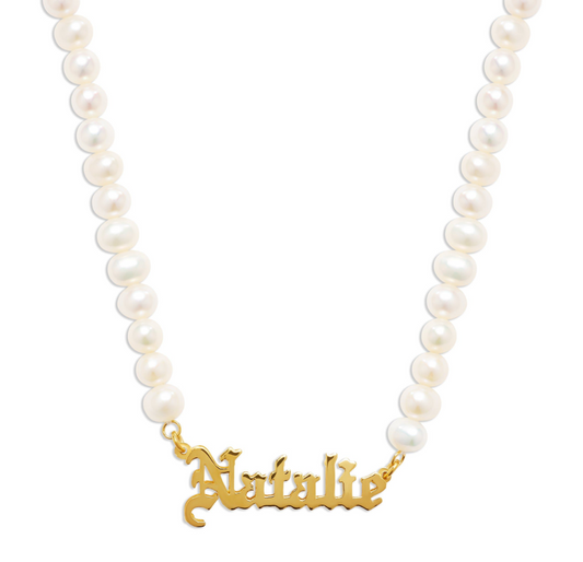 Personalized Pearl Necklace