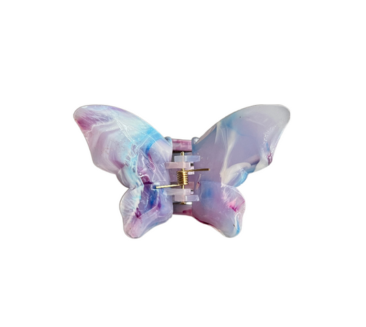 Butterfly Clip In Purple Marble